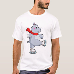 Hippo Ice skating Ice skates T-Shirt