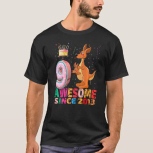 Hippo I'm 9 Years Old Girls Birthday Kangaroo Part T-Shirt