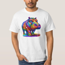 Hippo love in rainbow colours: for proud parents