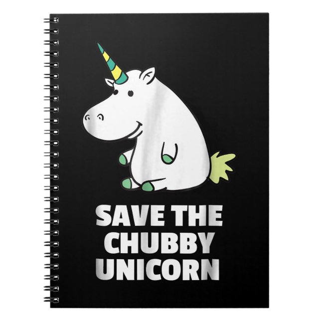 Hippo Lover Gift| Chubby Unicorn Hippo| Cute Hippo Notebook (Front)