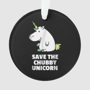 Hippo Lover Gift Chubby Unicorn Hippo Cute Hippo Ornament