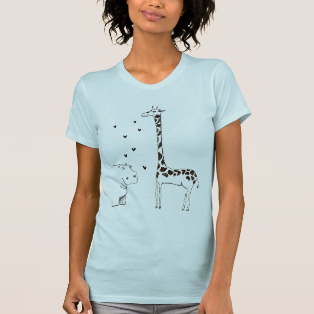 Hippo loves Giraffe T-Shirt (Front)