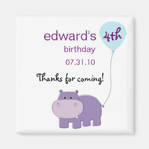 Hippo Magnet Party Favours