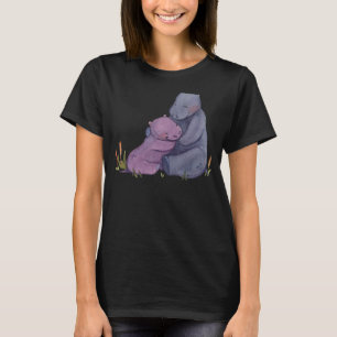 Hippo Mother National Hug Holiday Day T-Shirt
