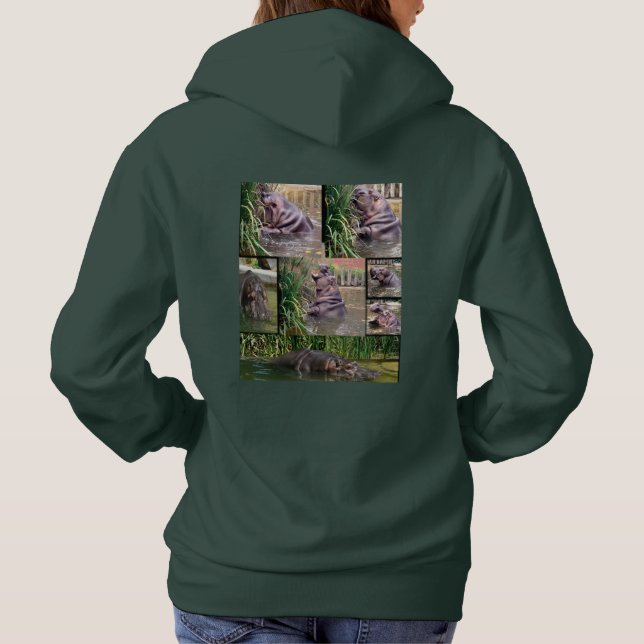 Hippo Photo Collage, Hoodie (Back)