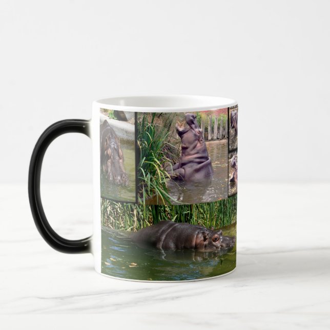 Hippo Photo Collage, Magic Mug (Left)