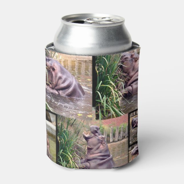 Hippo Photo Collage, Stubby Holder (Can Front)