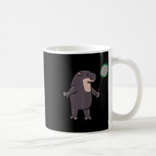 Hippo Playing Badminton Hobby Sports Coffee Mug
