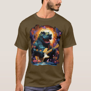 Hippo Playing Guitar T-Shirt
