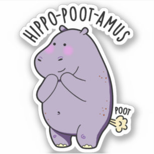 Hippo-poot-amus Funny Farting Hippo Pun