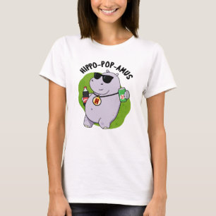 Hippo-pop-amus Funny Hippo Soda Pop Pun  T-Shirt