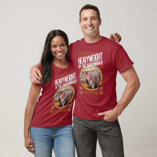 Hippo Power Heavyweight Savannah Design T-Shirt