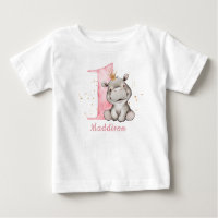 Hippo Princess Baby Girl 1st Birthday