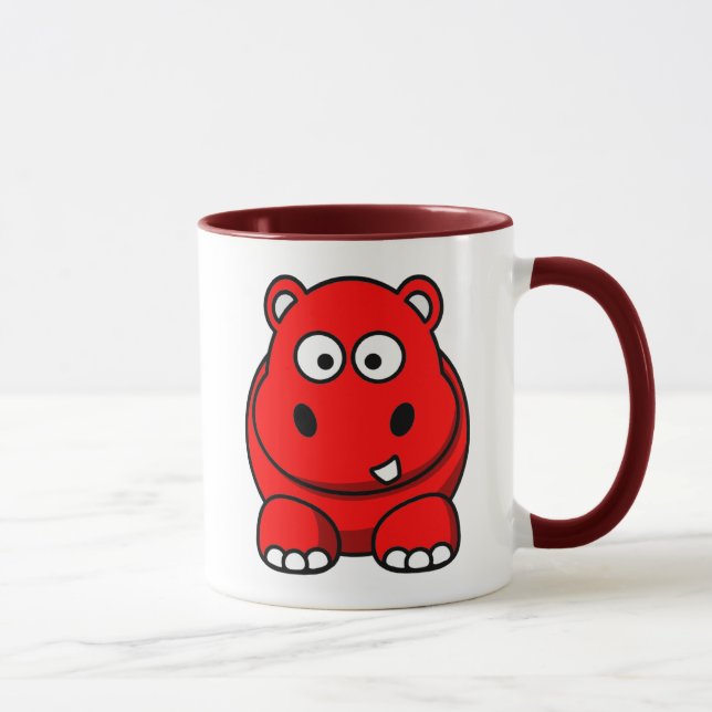 Hippo Red Mug (Right)