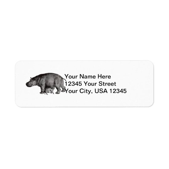 Hippo Return Address Label