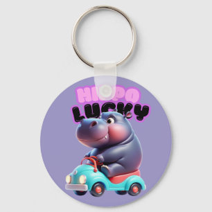 Hippo Ride Keychain