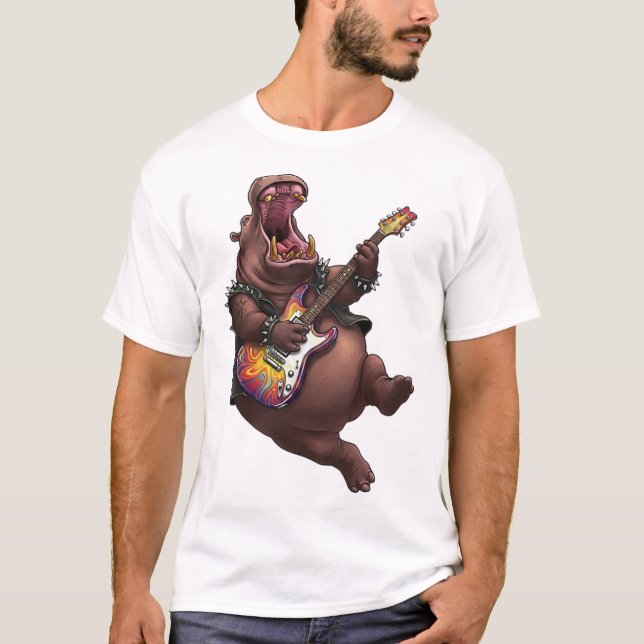 Hippo Rockstar T-Shirt (Front)