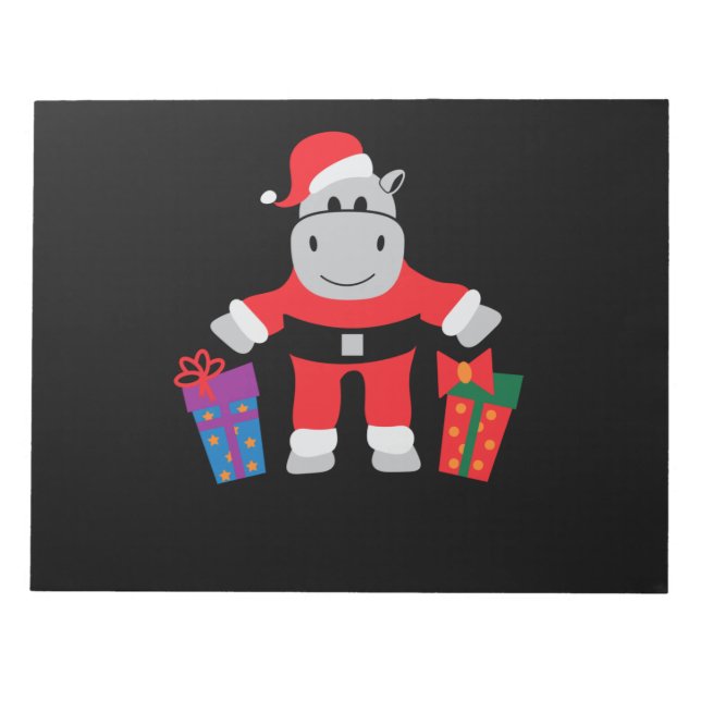 hippo santa notepad (Front)