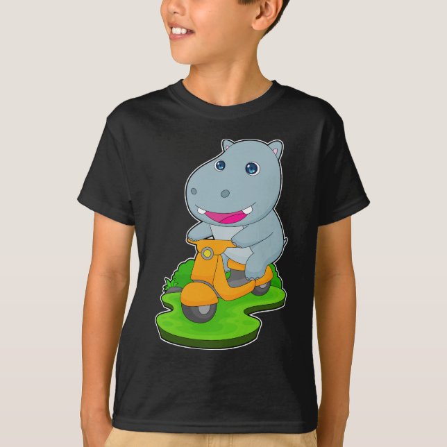 Hippo Scooter T-Shirt (Front)