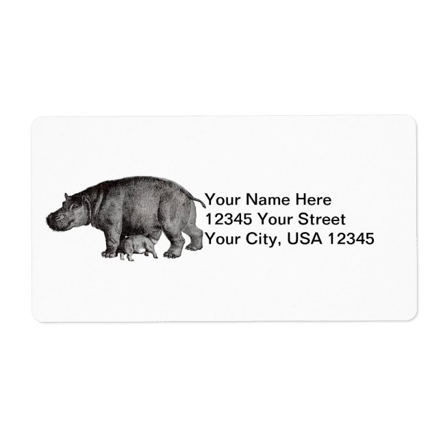 Hippo Shipping Labels (Front)