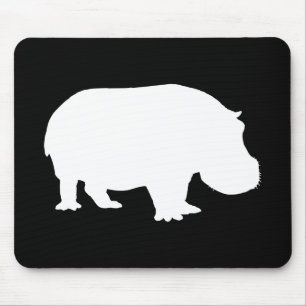 Hippo Silhouette Mouse Mat