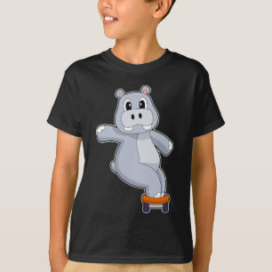Hippo Skater Skateboard Sports T-Shirt
