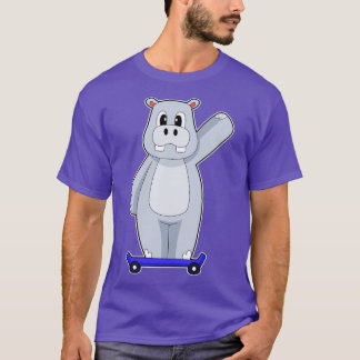 Hippo Skater Skateboard T-Shirt