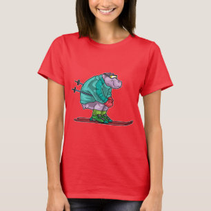 Hippo Skier Ski goggles Ski T-Shirt