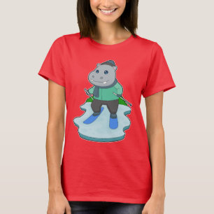Hippo Skier Ski T-Shirt