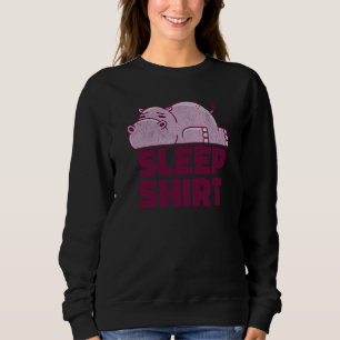 Hippo Sleep Nap Taker Lazy Animal Sarcastic Retro Sweatshirt