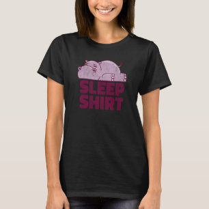 Hippo Sleep Nap Taker Lazy Animal Sarcastic Retro T-Shirt