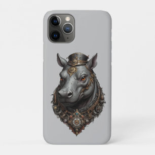 Hippo Steampunk Design, iPhone 11 Pro Case