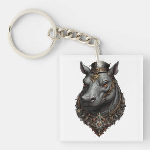 Hippo Steampunk Design, Key Ring