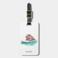 Hippo Surfer on Surf Board