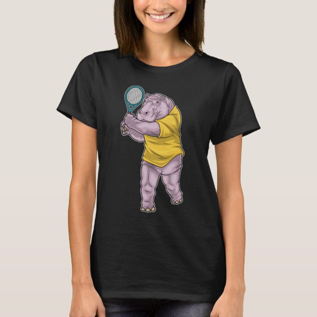 Hippo Tennis Tennis racket T-Shirt (Front)