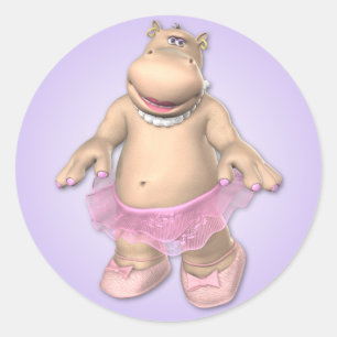 Hippo TuTu Sticker