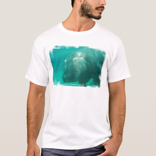 Hippo Under Water Men's T-Shirt (Front)