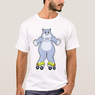 Hippo with Roller skates T-Shirt