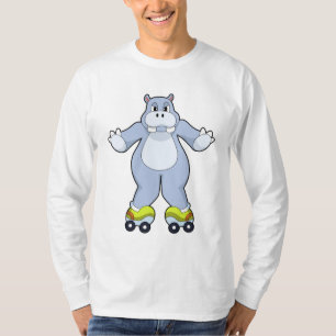 Hippo with Roller skates T-Shirt
