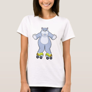 Hippo with Roller skates T-Shirt