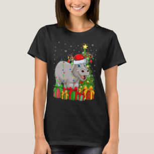 Hippo Xmas Holiday Santa Hippopotamus Christmas T-Shirt