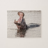 Hippo Yawn Jigsaw Puzzle