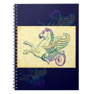 Hippocampus Mythical Sea Horse Vintage Art Notebook