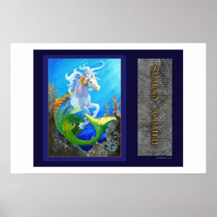 Hippocampus Sea Horse Dragon Poster
