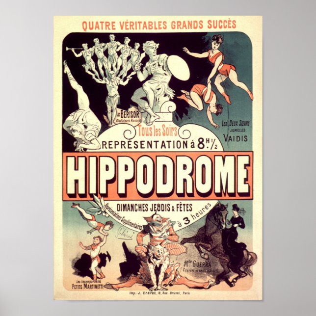 Hippodrome Vintage French Advertising Poster (Front)