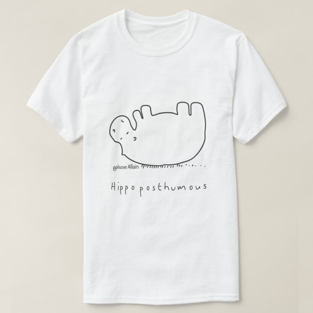 Hippoposthumous (Pale print for dark t-shirts) Cla T-Shirt (Design Front)