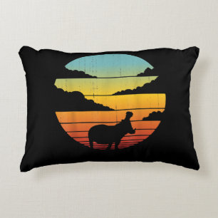 Hippopotamus 60s 70s Hippo Hippo Lover Decorative Cushion