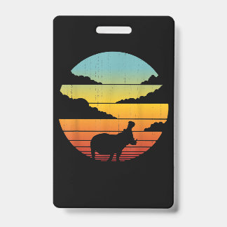 Hippopotamus 60s 70s Hippo |  Hippo Lover ID Badge