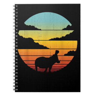 Hippopotamus 60s 70s Hippo |  Hippo Lover Notebook