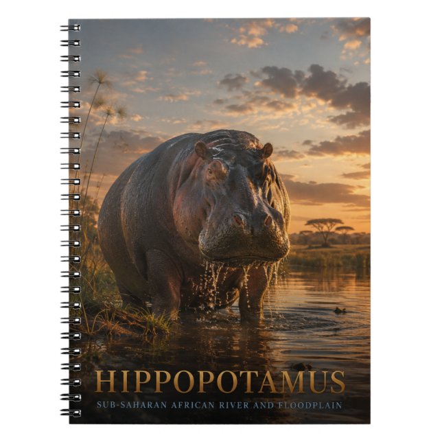 Hippopotamus African River ANIMALS Notebook (Front)
